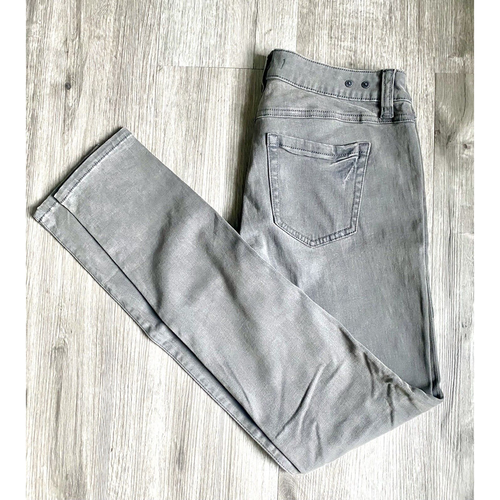White House Black Market Grey Jeans Boot Leg Straight Low Rise